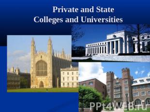 Private and State Colleges and Universities