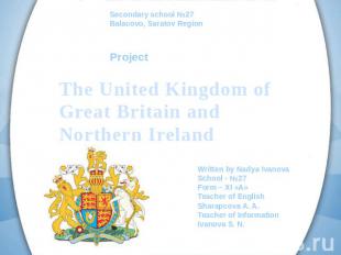 The United Kingdom of Great Britain and Northern Ireland Secondary school №27Bal