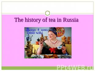 The history of tea in Russia