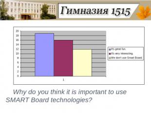 Why do you think it is important to use SMART Board technologies?