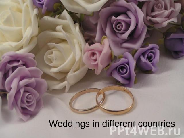 Wedding in different countries