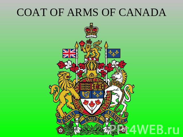 COAT OF ARMS OF CANADA