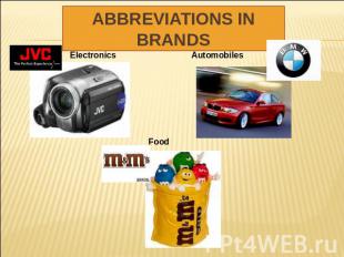 ABBREVIATIONS IN BRANDS