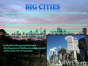 Big cities Melbourne - the second-largest industrial and financial center of the
