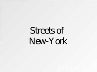 Streets of New-York