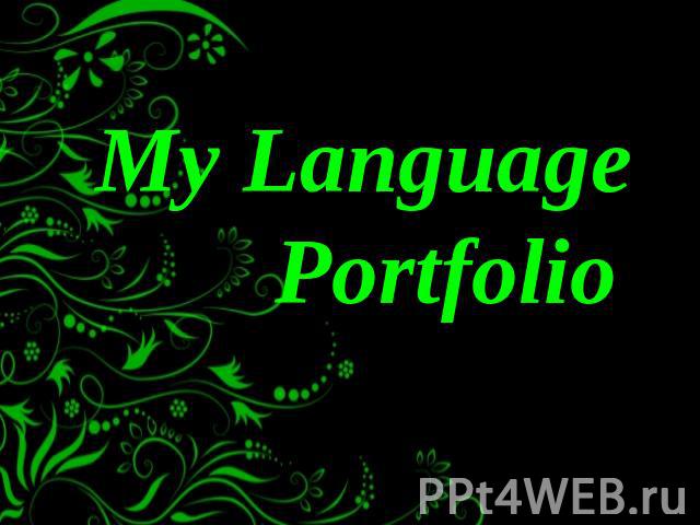 My Language Portfolio