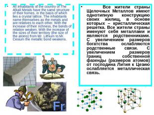 All inhabitants of the country of The Alkali Metals have the same structure of t