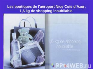 Les boutiques de l’aéroport Nice Cote d’Azur.1,6 kg de shopping inoubliable.
