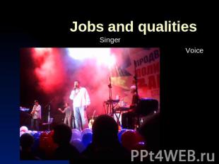 Jobs and qualitiesSinger Voice
