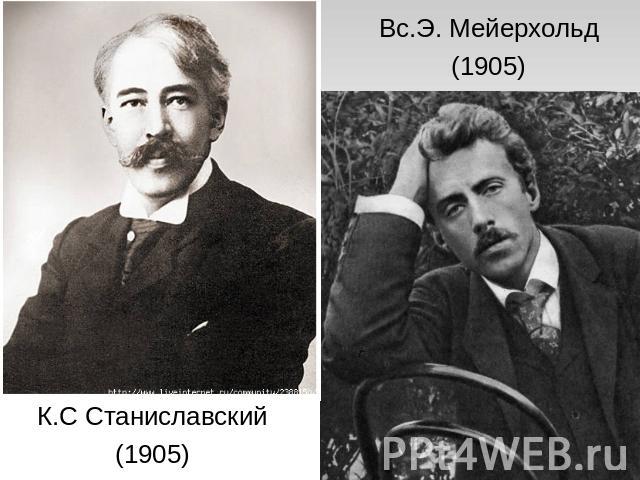 Вс.Э. Мейерхольд(1905) К.С Станиславский(1905)