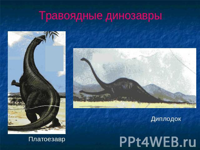 Травоядные динозавры Платоезавр Диплодок