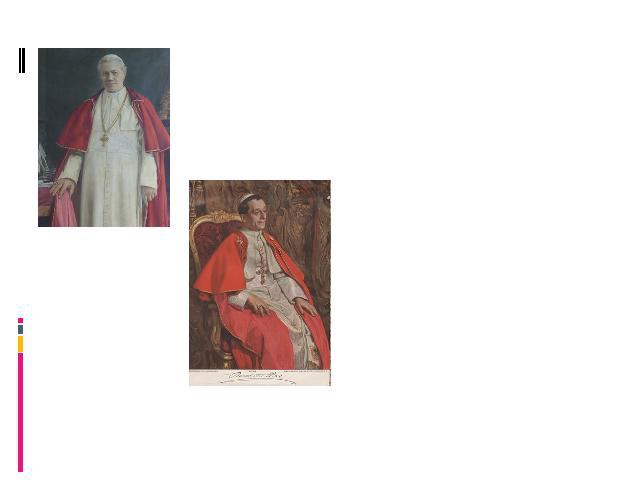Святой Пий X Бенедикт XV В 1909 папа Пий X провозгласил Жанну блаженной, а 16 мая 1920 года папа Бенедикт XV канонизировал её (День памяти — 30 мая). В настоящий момент практически в каждой католической церкви во Франции есть статуя святой Жанны д’А…