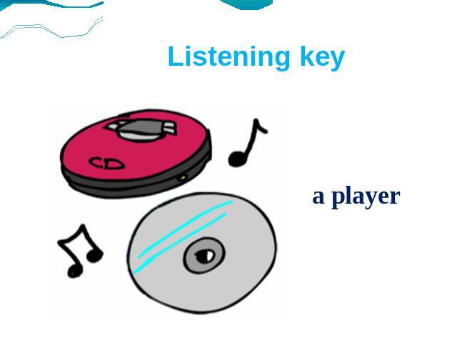 Listening key a player