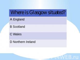 Where is Glasgow situated?