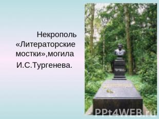 Некрополь «Литераторские мостки»,могила И.С.Тургенева.