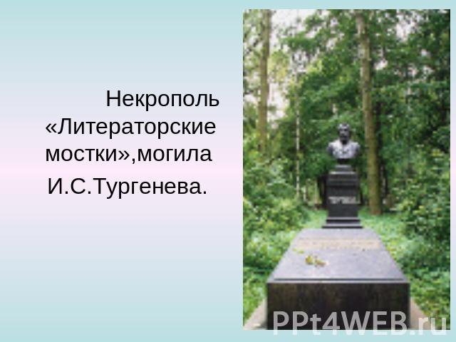 Некрополь «Литераторские мостки»,могила И.С.Тургенева.