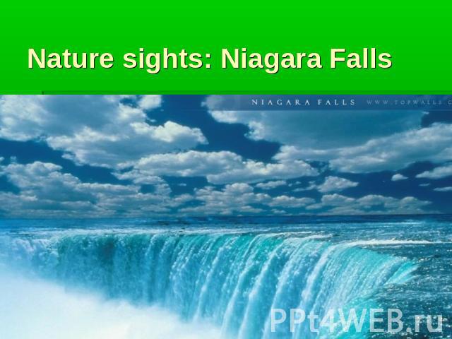 Nature sights: Niagara Falls