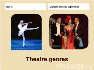 Ballet Musical comedy (operetta) Theatre genres