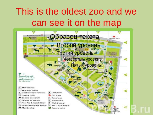 This is the oldest zoo and we can see it on the map