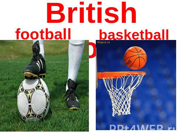 British sports football basketball
