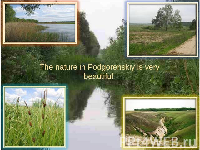 The nature in Podgorenskiy is very beautiful