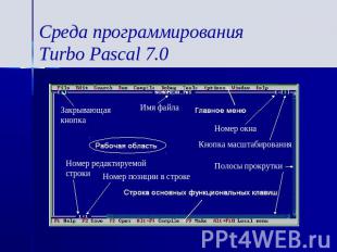 Среда программированияTurbo Pascal 7.0