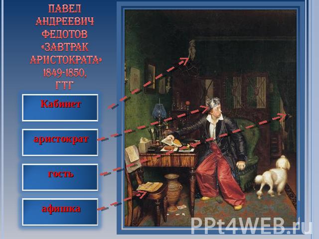 Павел Андреевич Федотов «Завтрак Аристократа»1849-1850,ГТГ