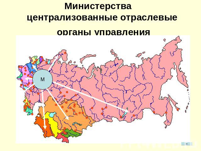 Министерства централизованные отраслевые органы управления