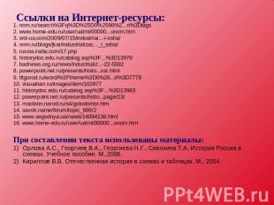 Ссылки на Интернет-ресурсы: 1. nnm.ru/search%3Fq%3D%25D0%2598%2...n%3Dtags 2. ww