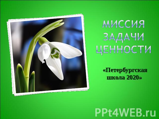 Миссиязадачиценности «Петербургская школа 2020»