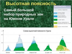Высотная поясностьСамый большой набор природных зон на Южном Урале
