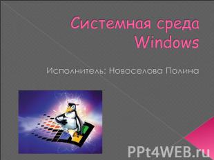 Системная среда Windows Исполнитель: Новоселова Полина