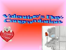 Valentine's Day. Congratulation
