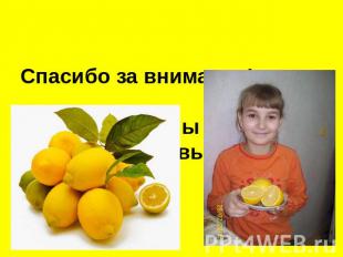Спасибо за внимание!Кушайте лимоныи будьте здоровы!