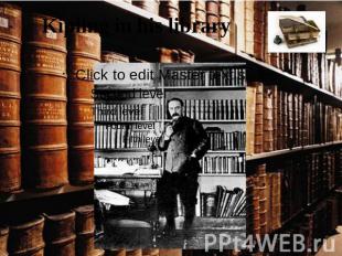 Kipling in his library