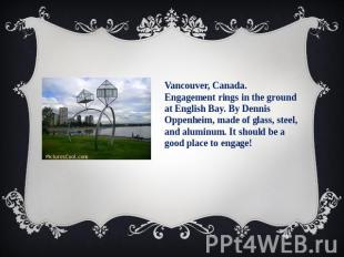 Vancouver, Canada. Engagement rings in the ground at English Bay. By Dennis Oppe