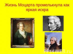Жизнь Моцарта промелькнула как яркая искра