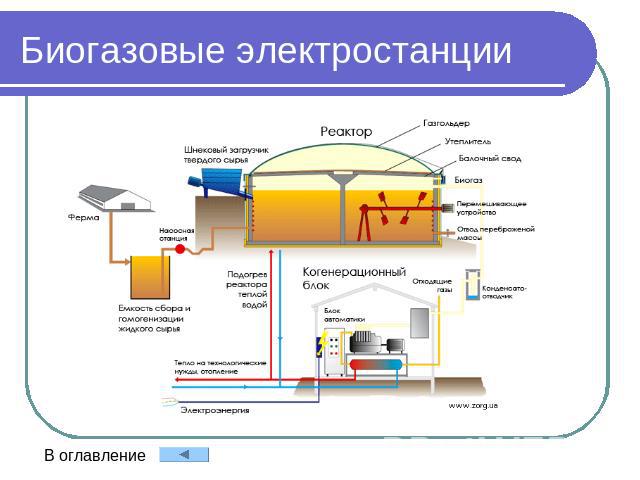 Биогазовые электростанции