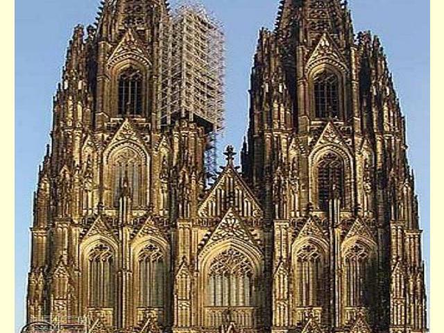 Кёльнский собор (нем. Kölner Dom) — готический собор в Кёльне (Германия), объект всемирного культурного наследия ЮНЕСКО . Строительство: 1248—1437 гг., 1842—1880 гг. С высотой в 157 метров, был самым высоким зданием мира с 1880 по 1884 год.