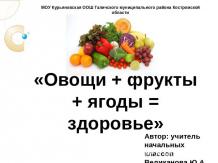 Овощи + фрукты + ягоды = здоровье