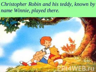 Christopher Robin and his teddy, known by name Winnie, played there.