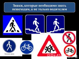 Знаки, которые необходимо знать пешеходам, а не только водителям