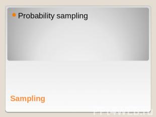 SamplingProbability sampling