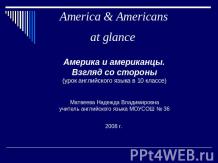 America & Americans at glance