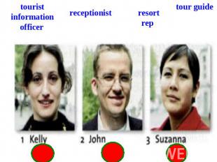 tourist information officer receptionist resort rep tour guide