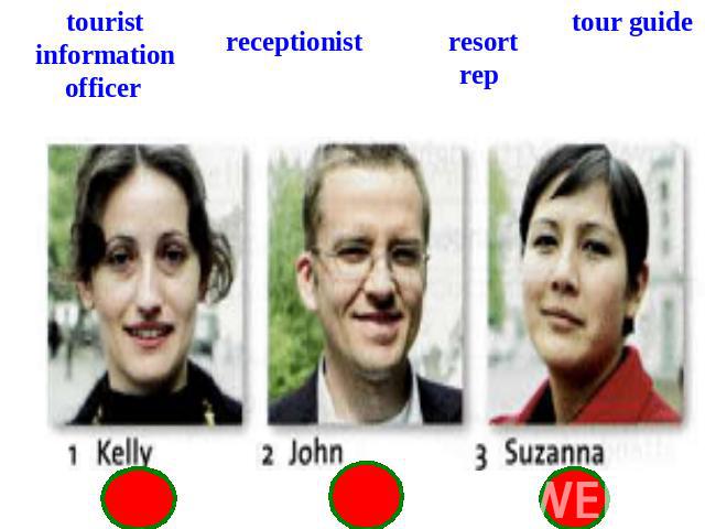 tourist information officer receptionist resort rep tour guide