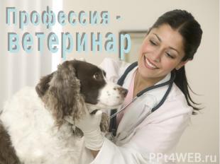 Профессия - ветеринар
