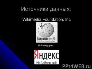 Источники данных: Wikimedia Foundation, Inc