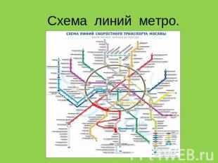 Схема линий метро.