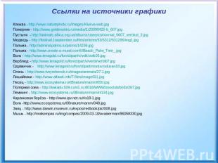 Ссылки на источники графики Клюква - http://www.naturephoto.ru/Images/Klukva-web